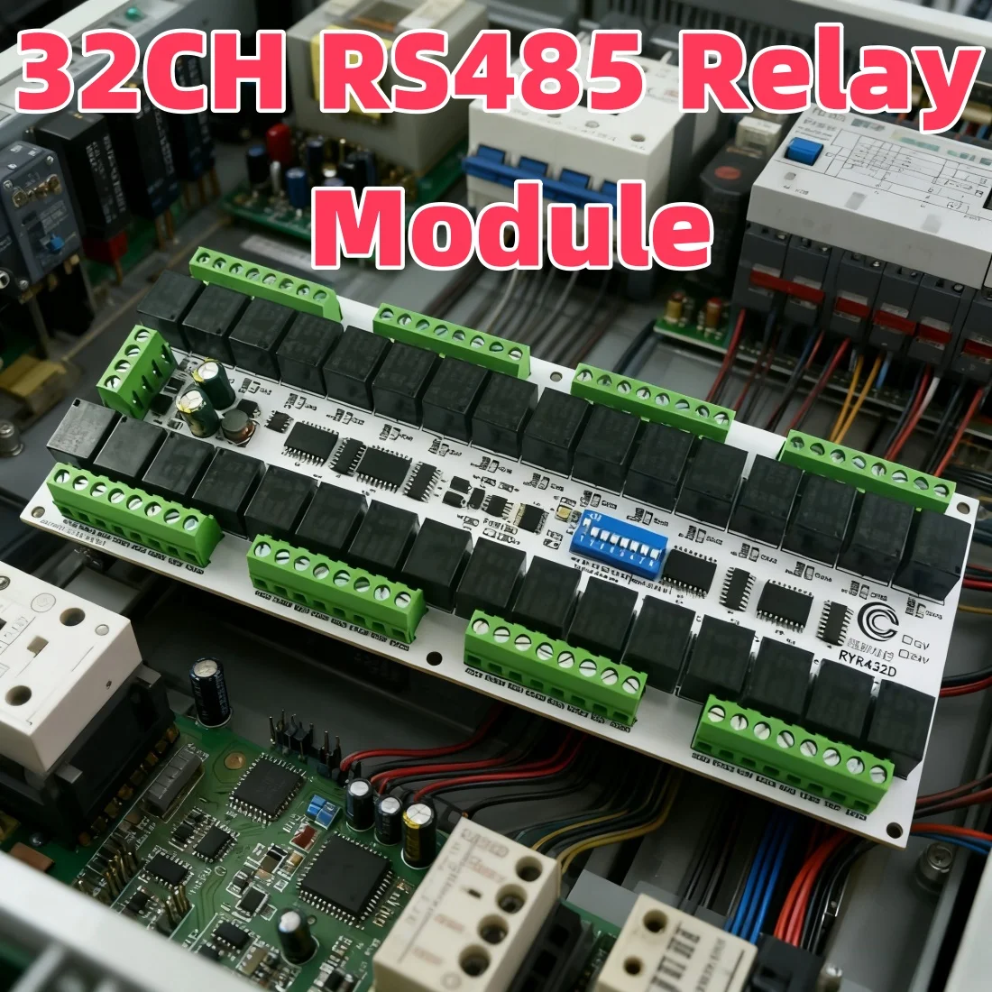 

DC 12V 24V Multifunction Modbus RTU Switch PLC Remote IO Board Easy to Instal 20A 32CH RS485 Relay Module