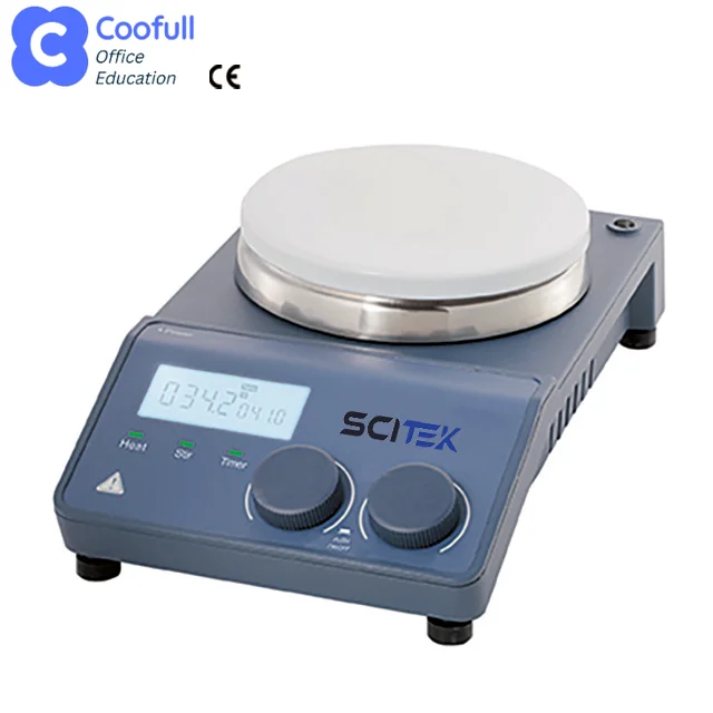 

Цифровая магнитная мешалка с подогревом, 100-1500 об/мин, бесщеточный двигатель постоянного тока, крышка из нержавеющей стали с керамическим покрытием, для лабораторий