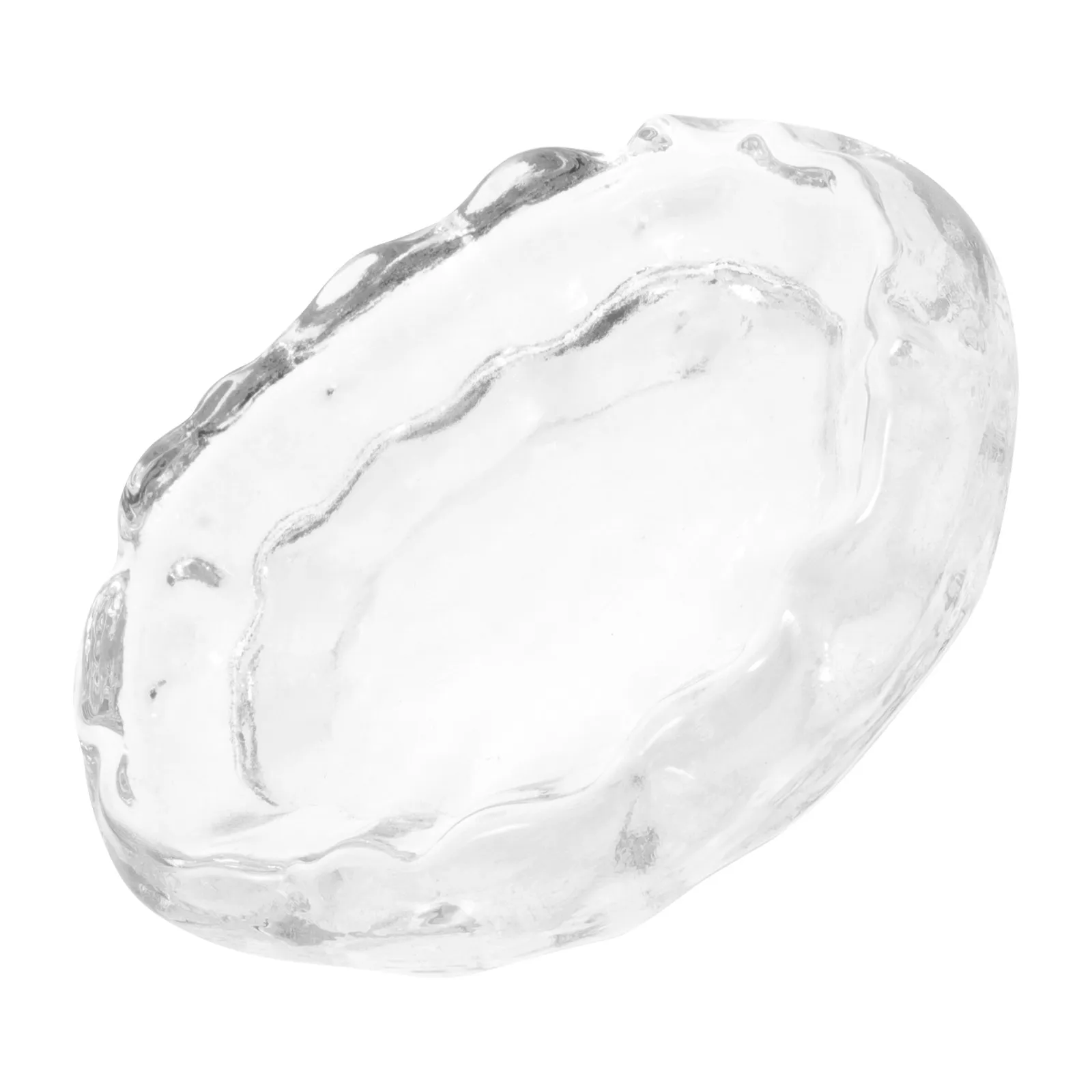 Glacier Style Glass Coaster Premium Transparent Cup Mat Heat Insulation Decorative Cup Placemat for Home Bar Tabletop Use