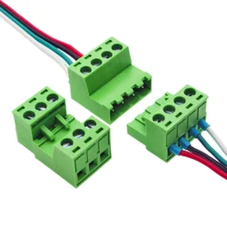 2 peças encaixe sem solda 2edg 5.08mm plug-in 2edgRK plug-in verde 2edgkp terminal de fiação 2p-24p