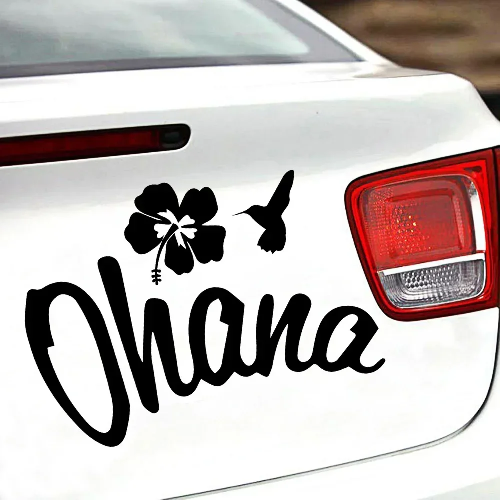 

Personality Ohana Car Stickers Cars Decal PVC Sunscreen Weatherproof Auto Styling Creativity Cartoon Autos Motorcycle Stickers