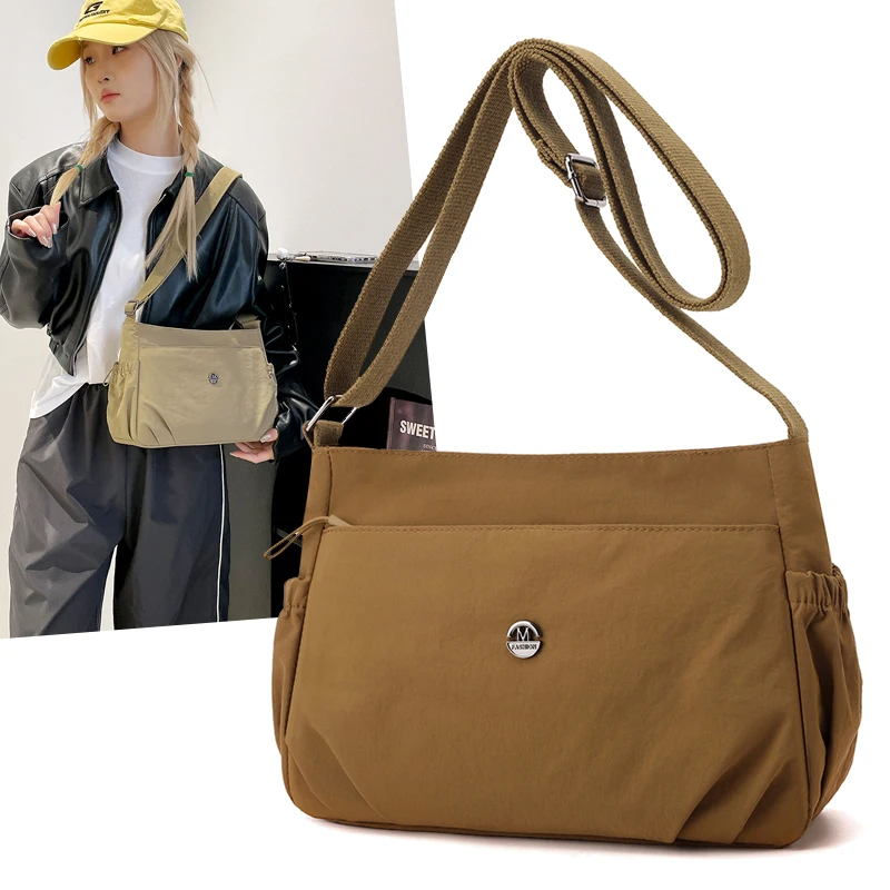 

Women's Large Capacity Waterproof Nylon Crossbody Bag Multi-Layer Casual Shoulder Purse Handbag for Ladies