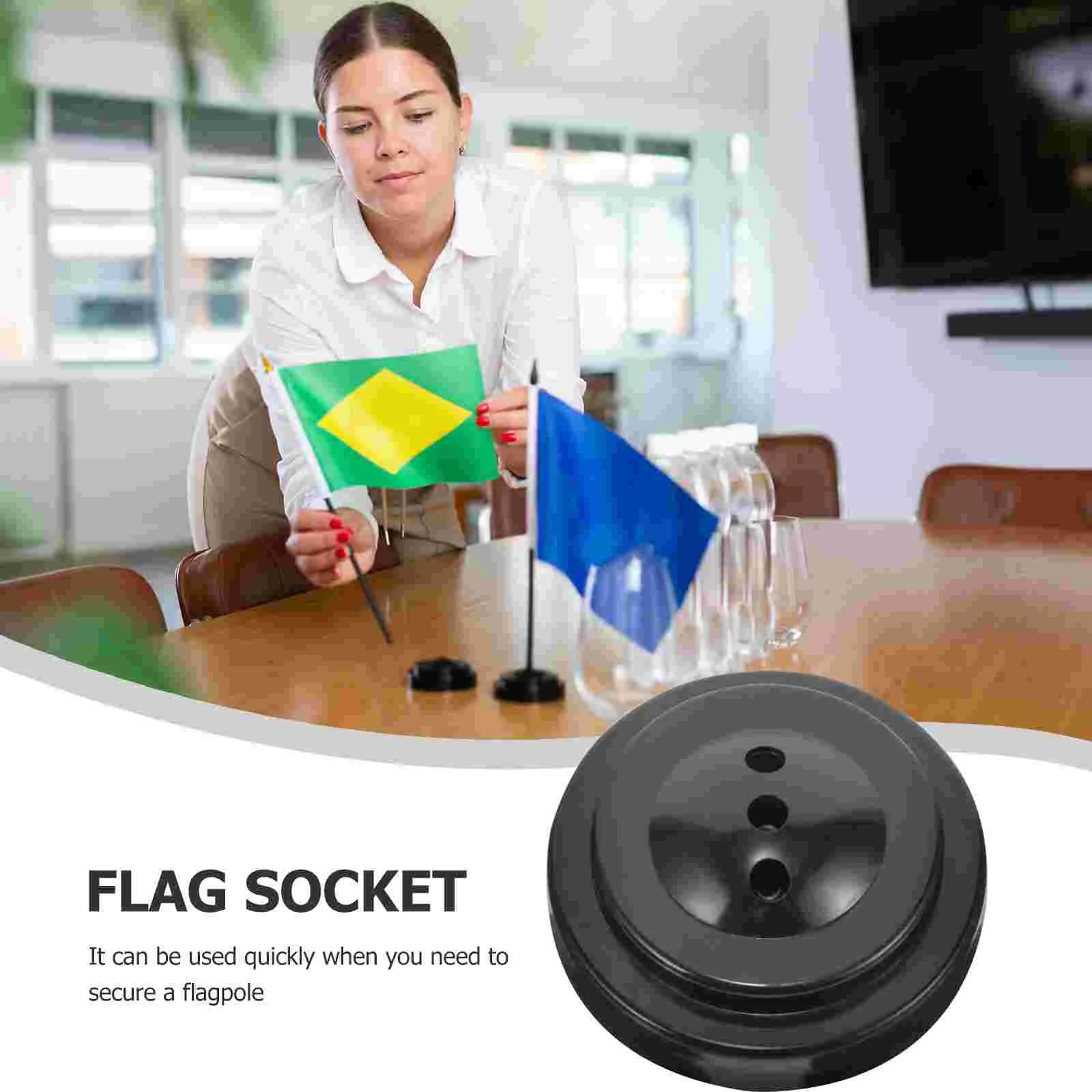 6 pçs tomada de bandeira ao ar livre pequeno titular mastro plástico mini para decoração suportes bandeiras