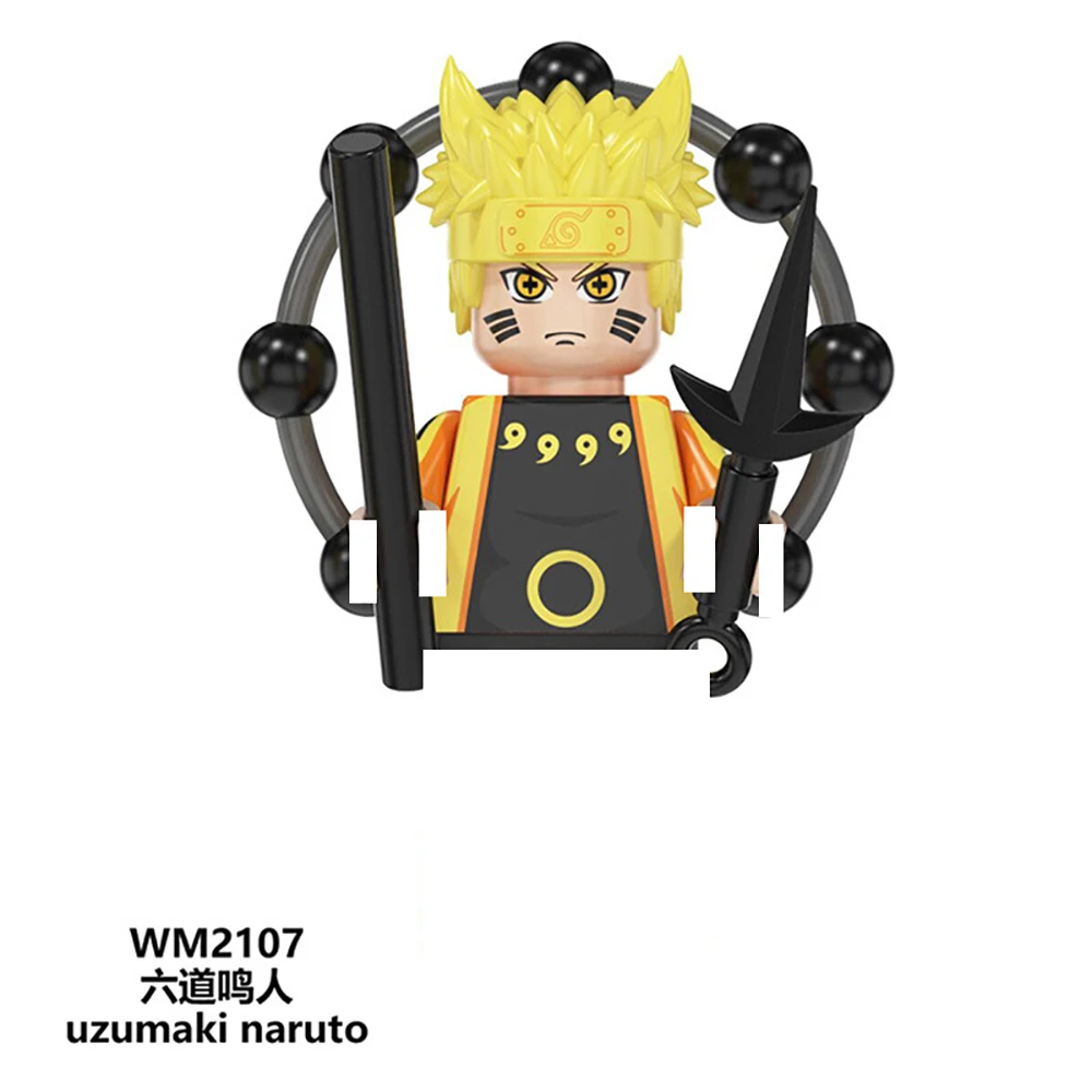 อะนิเมะ NARUTO อาคารอิฐ MINI Action ตัวเลขของเล่น Namikaze Minato Orochimaru Killer Bee บล็อกชุดของขวัญวันเกิดสําหรับเด็ก