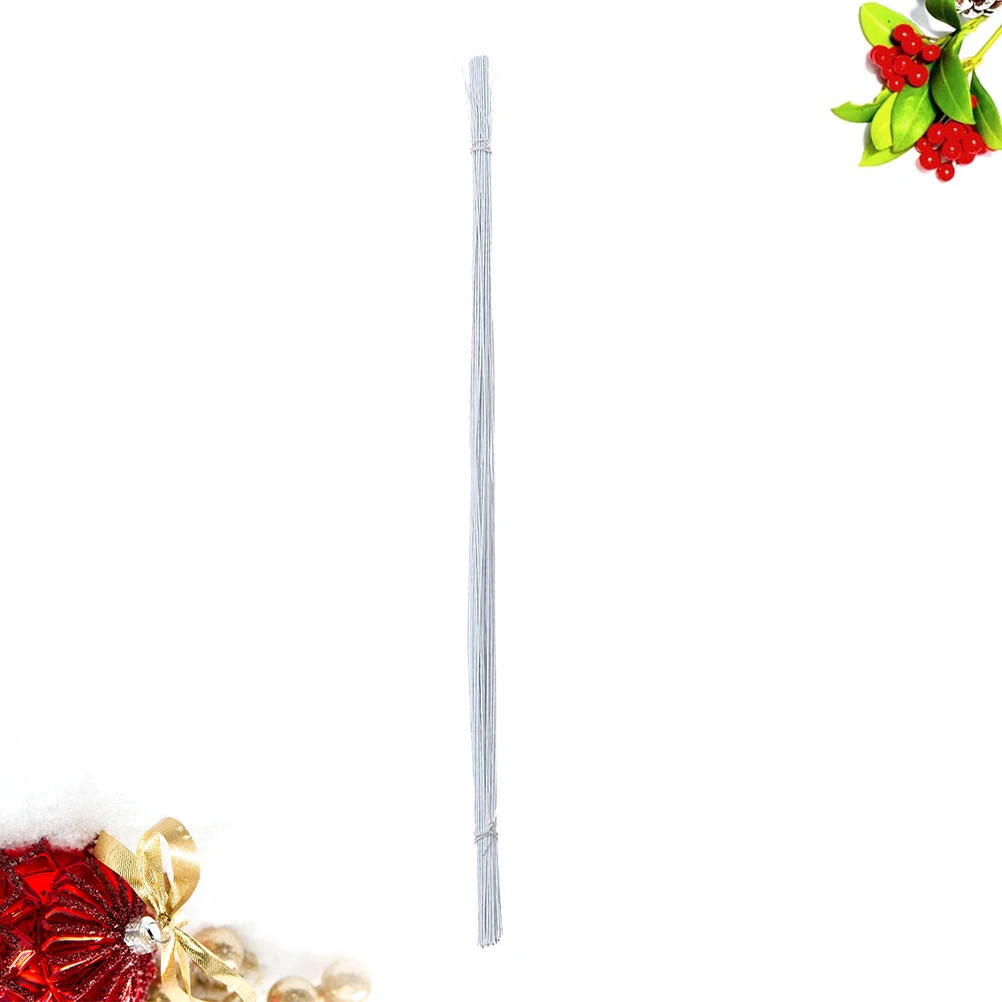 

200pcs 40Cm Stem Diy Floral Stem Wire Wire Flexible Durable Craft Diy Supplies Wreaths Bouquets Decorations White