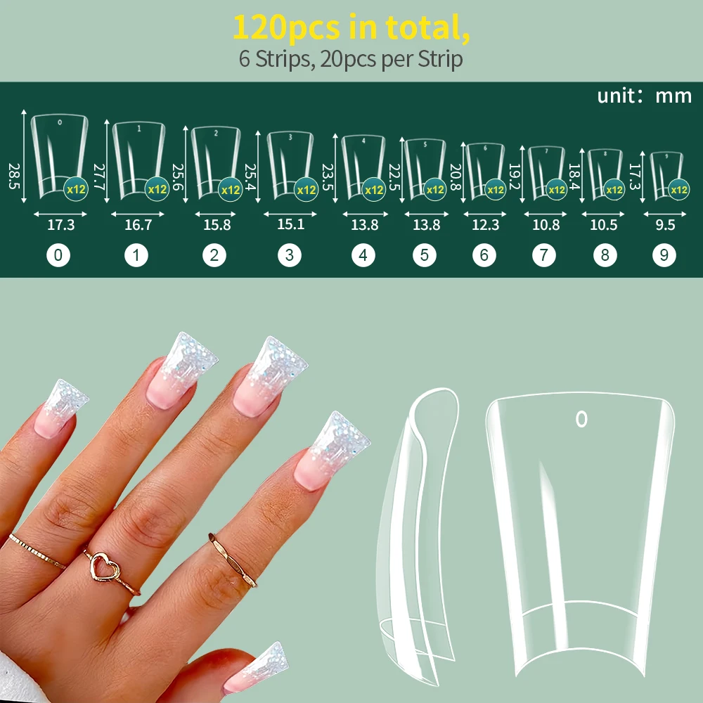 Transparente Entenform Kunstnägel Für Das Professionelle Nagelstudio_voghion.com
