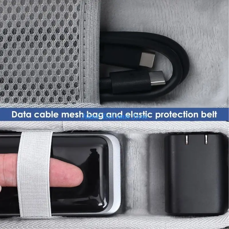 

H37F Scratch Resistant Case for Power 20000mAh Splashproof Storage Bag with Pocket Protable Shockproof Hard Box