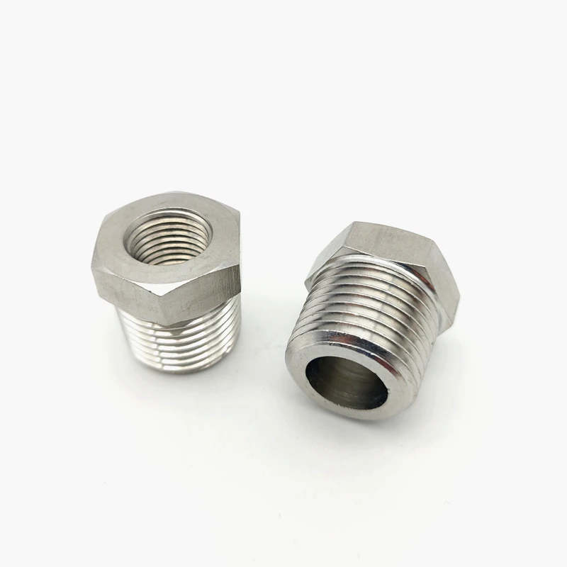 

304 Stainless Steel Reducer Adapter Male to Female thread Fitting Hex Head Bushing