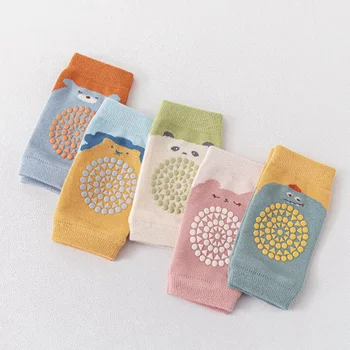 여아 남아용 아기 무릎 패드, 유아 크롤링 미끄럼 방지 무릎 패드, 팔꿈치 쿠션 패드, 안전 보호대 코튼 다리 워머 