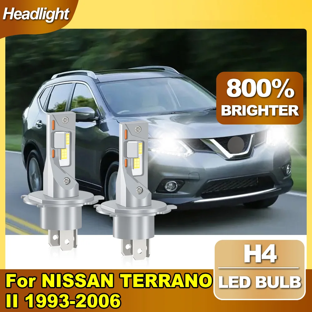 

2PCS H4 Canbus Headlamp LED High/Low Beam Headlight 120W High Power For NISSAN TERRANO II 1993-2003 2004 2005 2006 Plug and Play