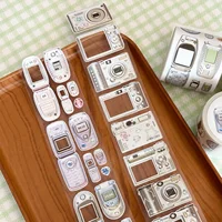 Kawaii Retro Y2k CCD Mobile Phone Photo Frame Die Cut Sticker DIY Photo Goo Card Journal Scrapbooking Phone Case Collage Supply