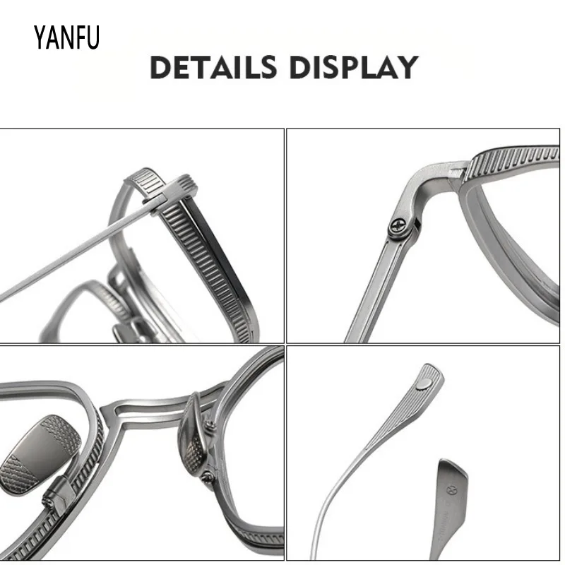 High Quality pure titanium Square Vintage Glasses Frames Retro Optical Eyewear Women Men Reading Eyeglasses Myopia Prescription