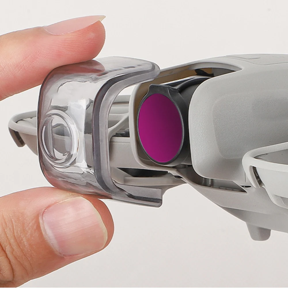 Para DJI NEO Tapa de protección de lente Color gris transparente Material robusto para uso en exteriores Diseño compacto y fácil de usar