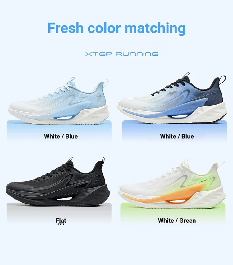 Xtep X-FLOW 9.0 Men's Running Sneakers Winter 2026 Lightweight Shock Absorbing Comfortable Breathable Sports Shoes 874219110013