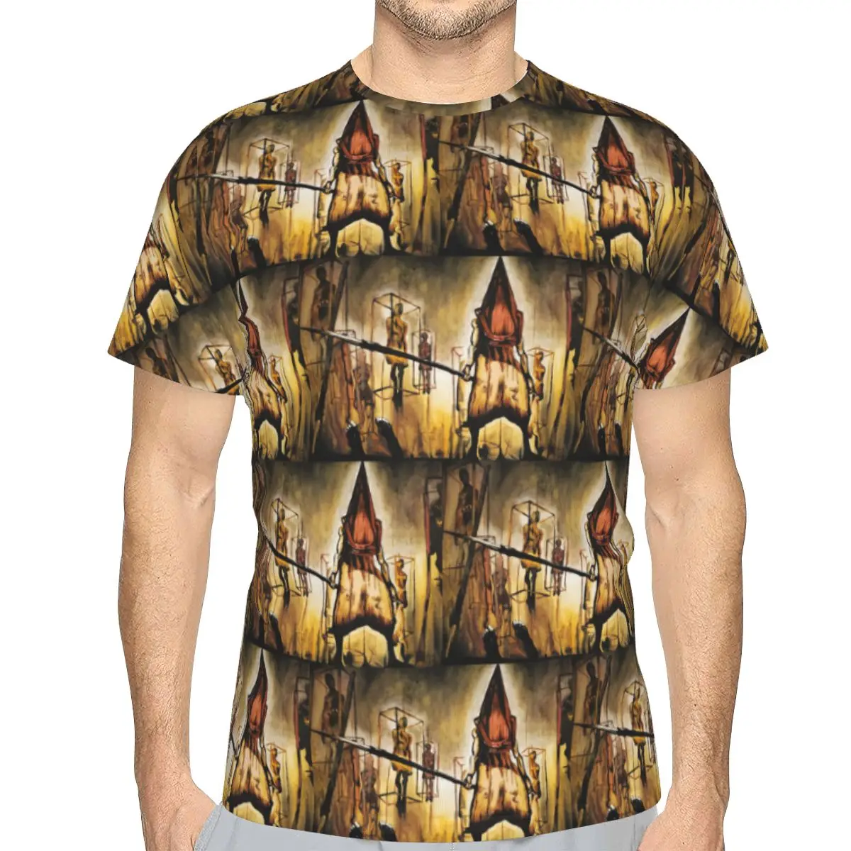 100% Cotton Game Silent Hill Misty Day T-Shirt Men's Classic T Shirt Men Round Neck Summer Shirts Tops