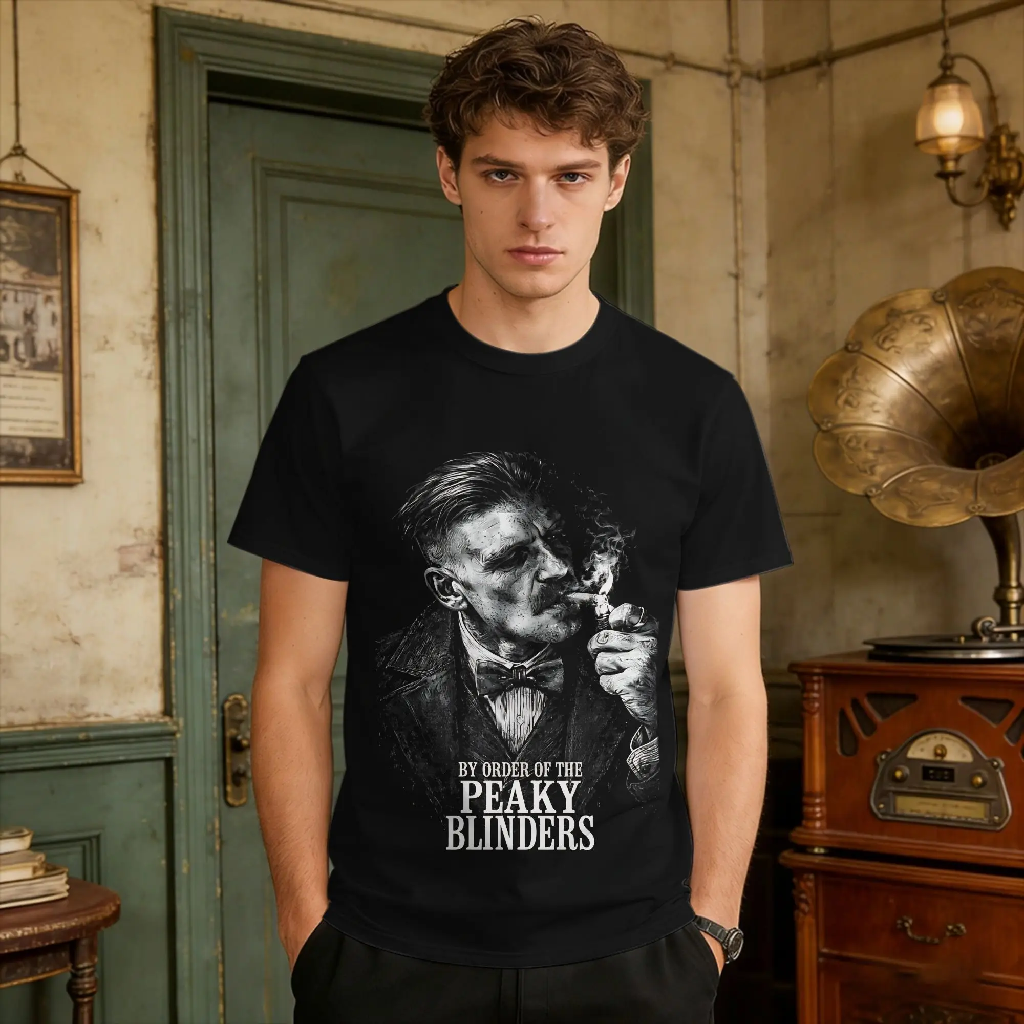 Mens T-Shirt Arthur Shelby Peakys Blinders Gangster T Shirts Leisure  Summer Tees Vintage 100 Cotton Clothes Plus Size