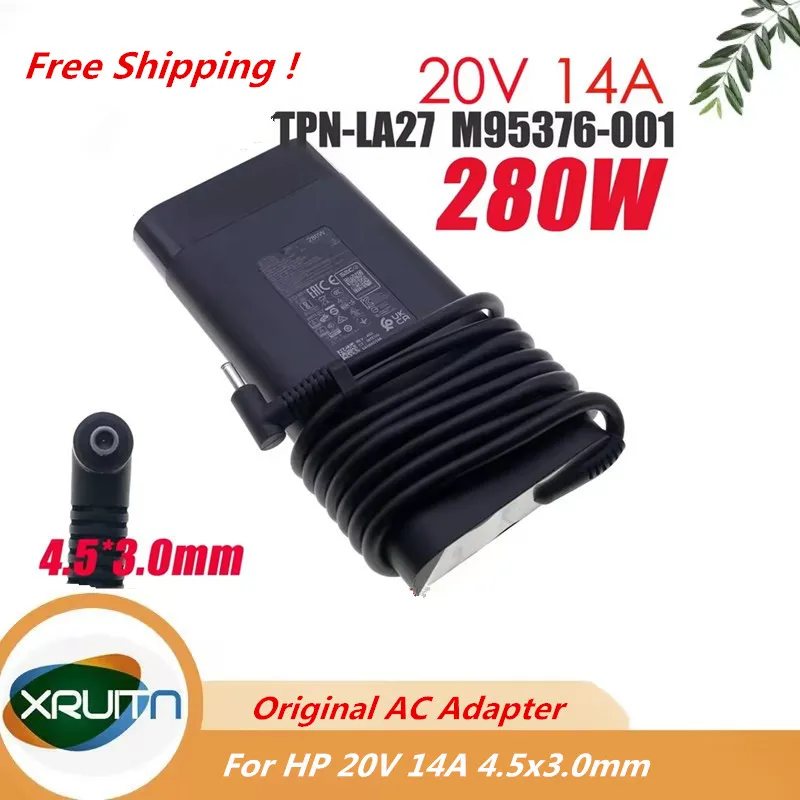

Оригинальное зарядное устройство переменного тока TPN-CA26 TPN-LA27 20 В 14 А 280 Вт для ноутбука HP OMEN Блок питания M94073-001 M94073-002 M95376-001