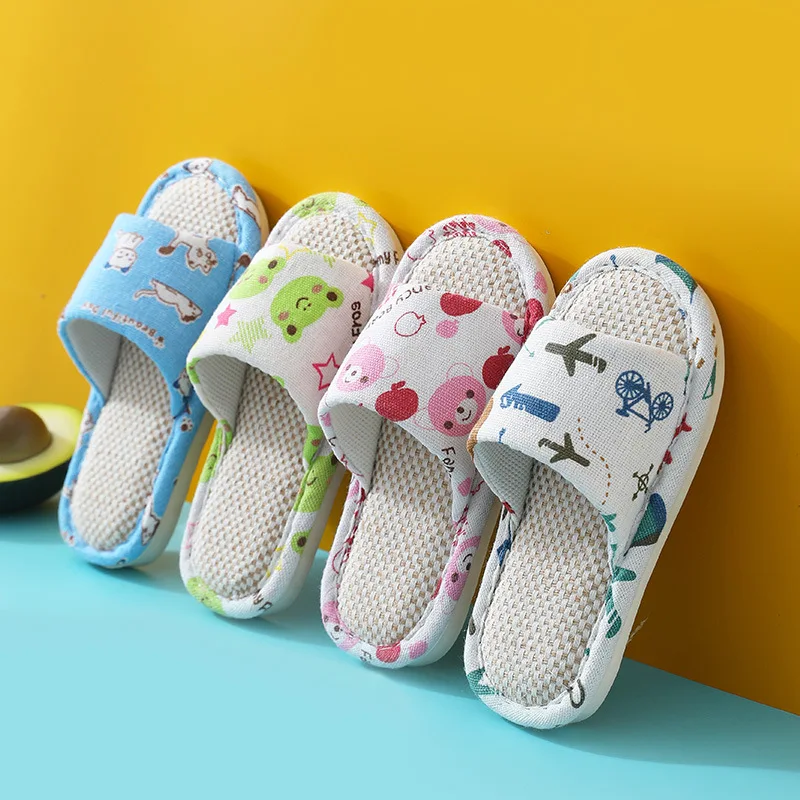 Slippers For Boy Girl Summer Spring Flat Shoes Children Home Indoor Cartoon Animal Fashion Kids Sandals Slides Flip Flops