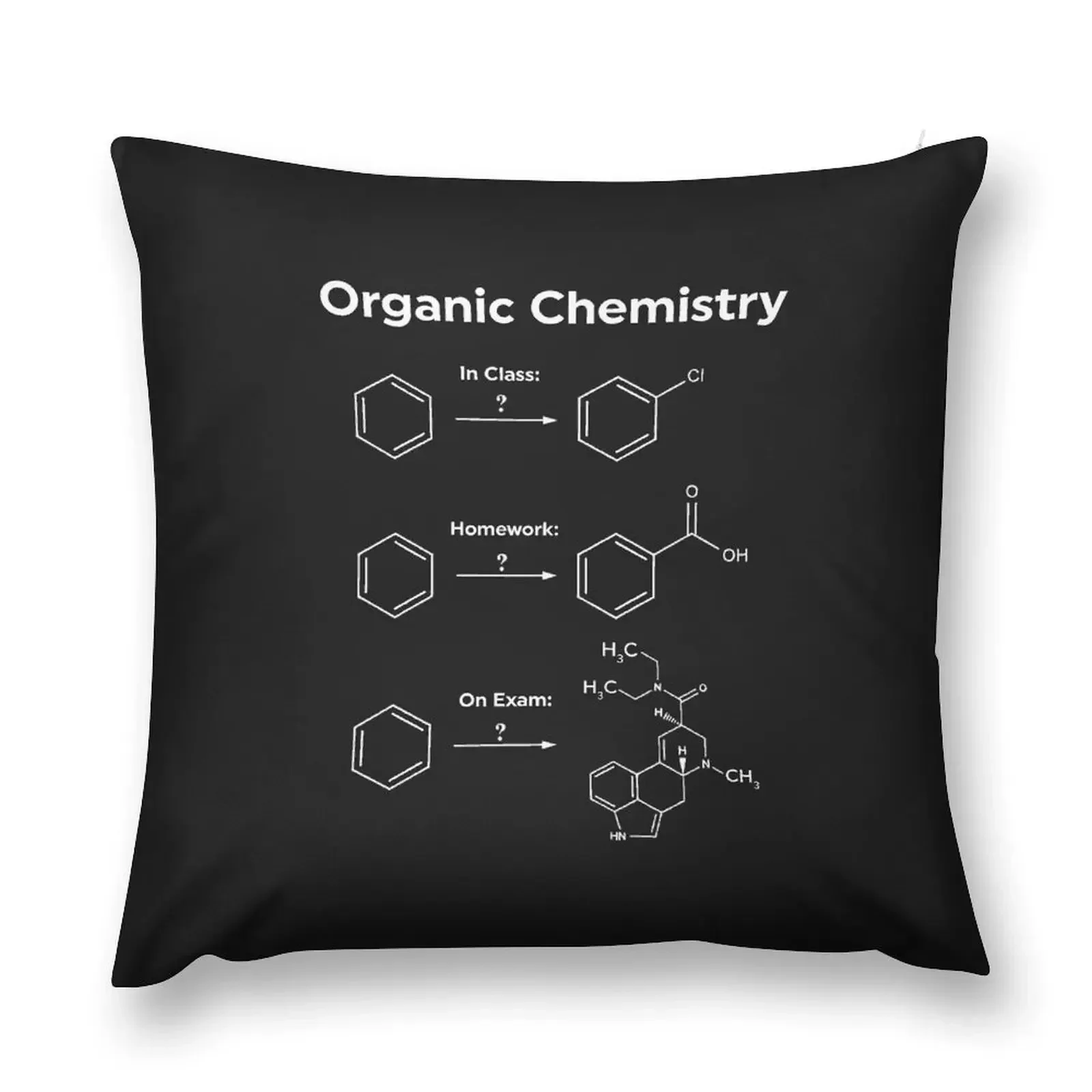 Funny Organic Chemistry T Shirt Gift for Women Men Throw Pillow Cushion Cover Luxury Couch Cushions pillow