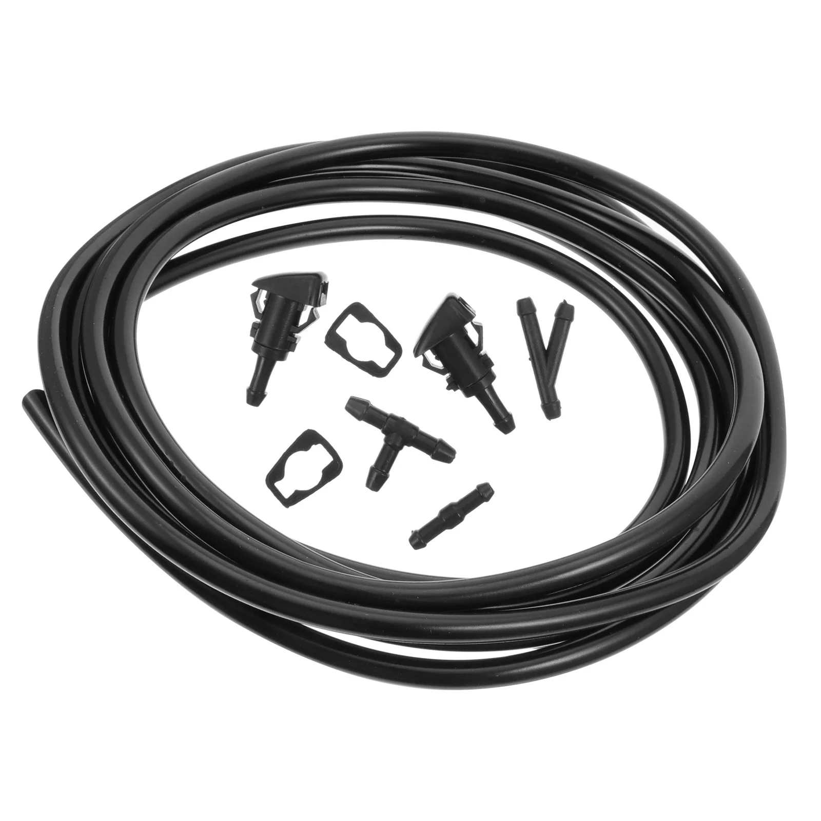 Kit de reparación de manguera limpiaparabrisas, boquilla de pulverización para coche, conectores de manguera, fácil de instalar, limpieza rápida, boquilla de pulverización para parabrisas, 6 uds.