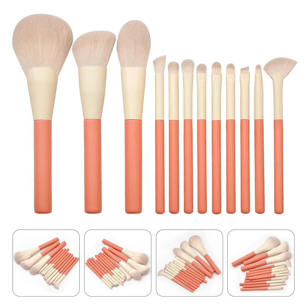 1Set Makeup Brush Set Wood Handle Professional Kit Powder Eye Shadow Highlight Brushes Portable Travel Kit