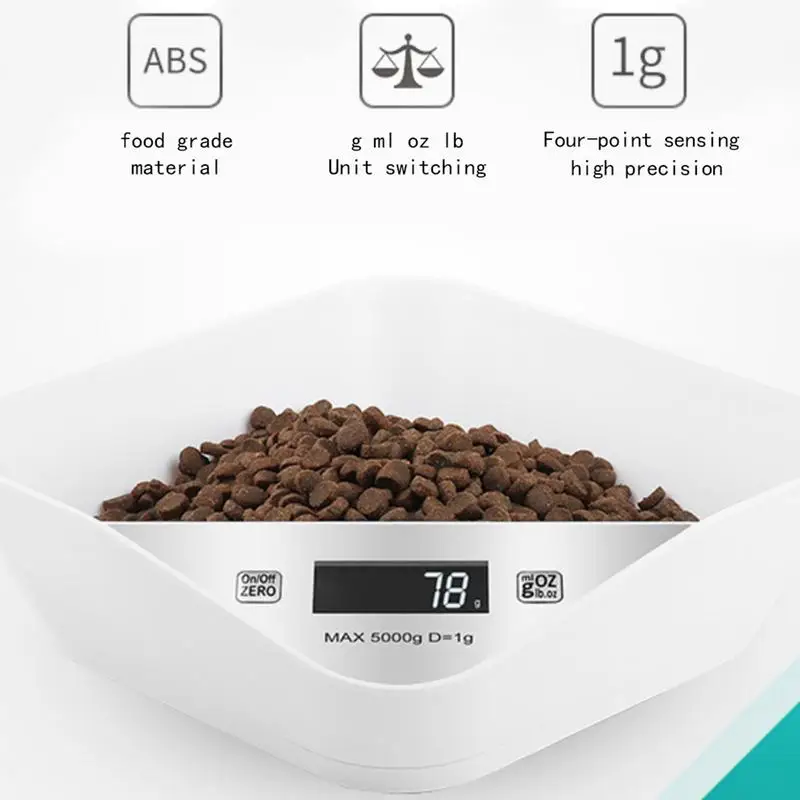 New Born Dogs Cats Puppy Animal Weighing Tools  Digital Pet Scale High Precision Electronic Pet Detachable Pet Food Dispenser