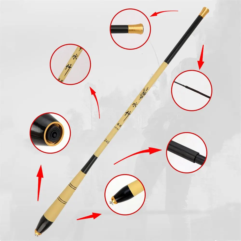 Accessories 1.6-6.3M Casting Rod Mini Rod Carbon Fiber Telescopic Lure Rod Spinning Fishing Rod Fishing Rod Fishing Pole
