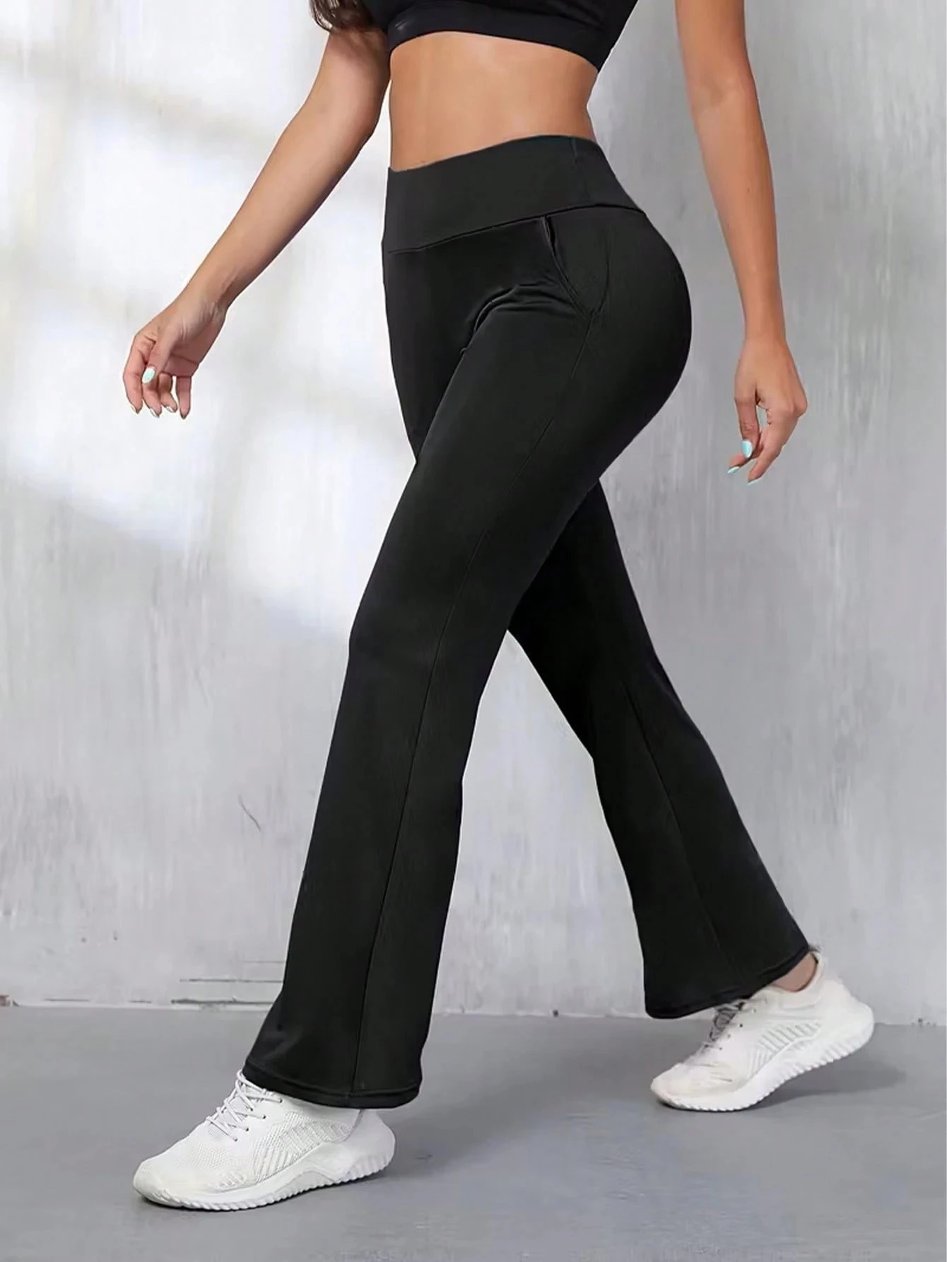 3-teilige Yoga-Hose mit hoher Taille und Bauchkontrolle für Damen mit Taschen, sportliche Stretch-Kompressions-Leggings