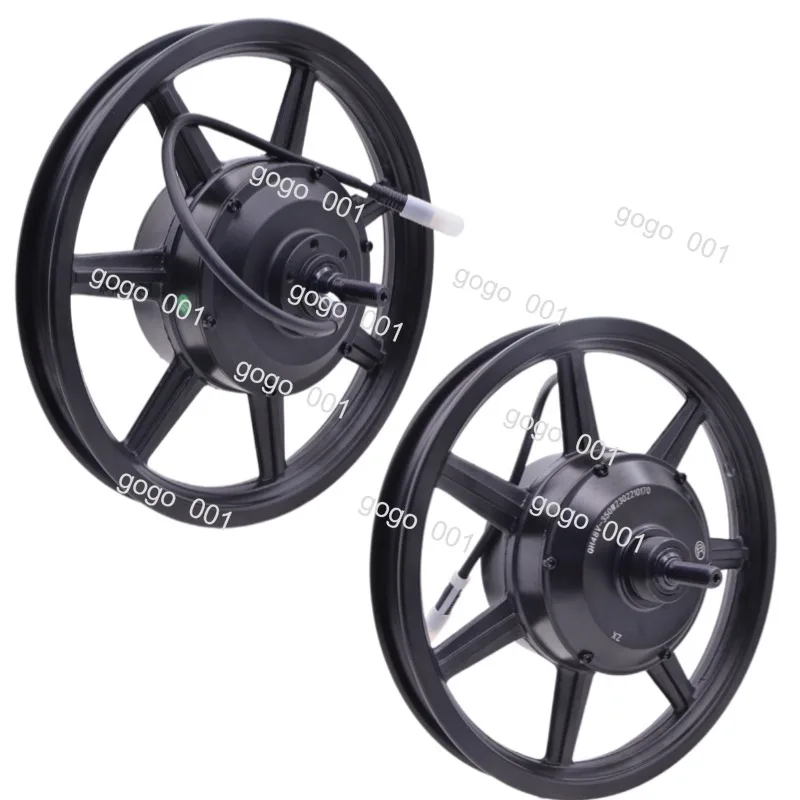 Electric Bike Controller 48V 350W 400W, Brushless High Speed Geared Hub Motor Controller for 14 Inch Folding Fat Tire E-Scooter