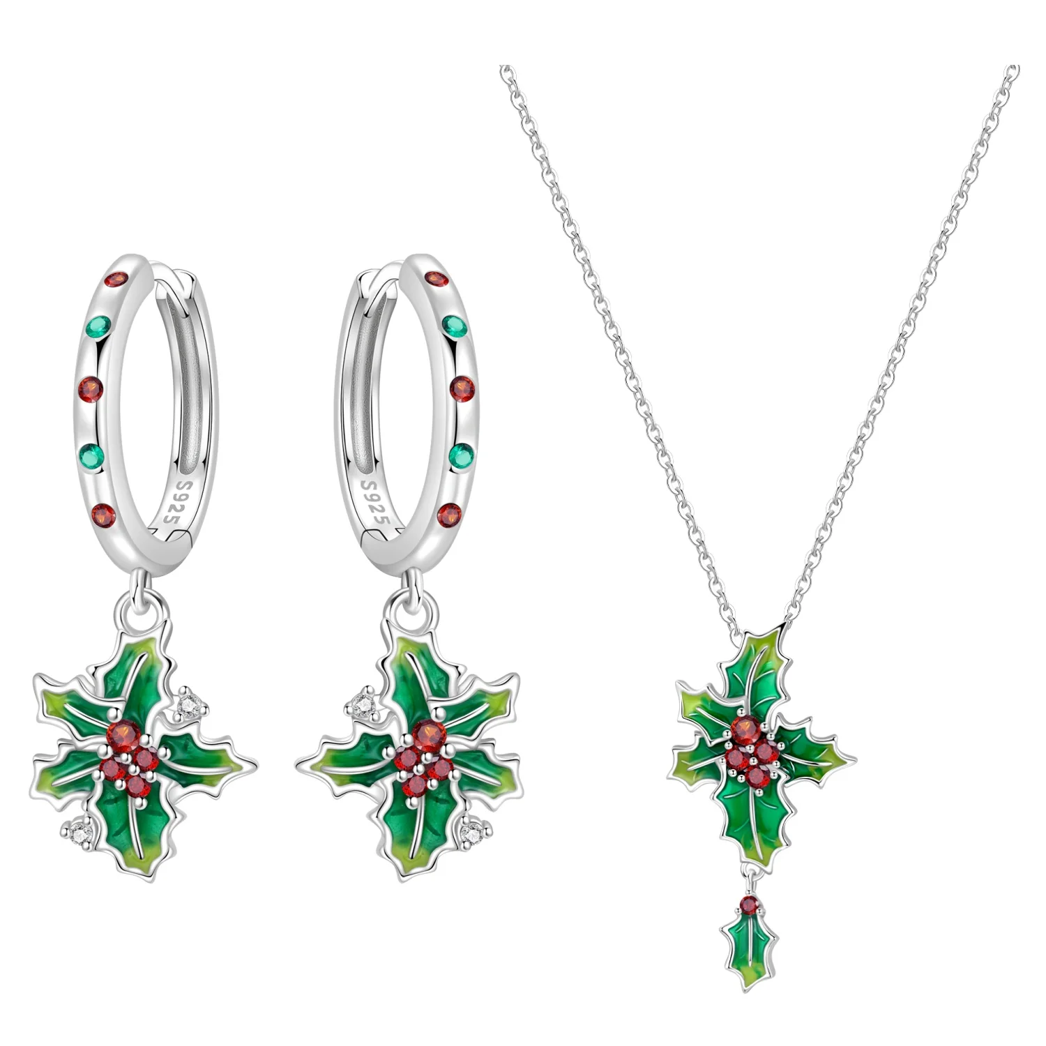Orstarry S925 Sterling Silber Schmetterling-Blumen-Ohrringe und Halsketten-Set, Exquisites Herz-Hänge-Schmuckset für Damen, Party-Geschenk – Detail 13