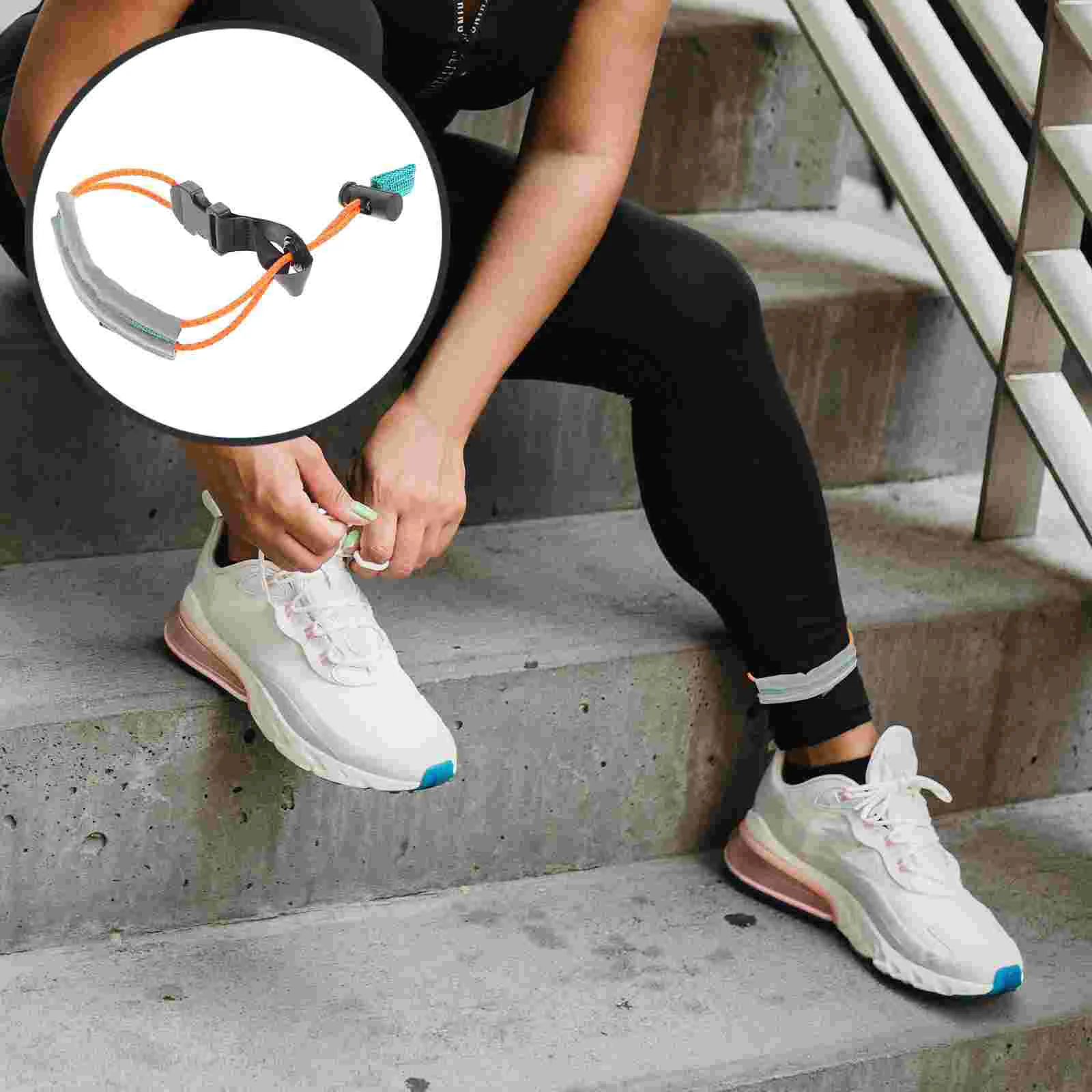 

2Pcs Reflective Straps Elastic Rope Cycling Pants Buckle Night Riding Gear Adjustable Leg Bands For Biking Outdoor Sports