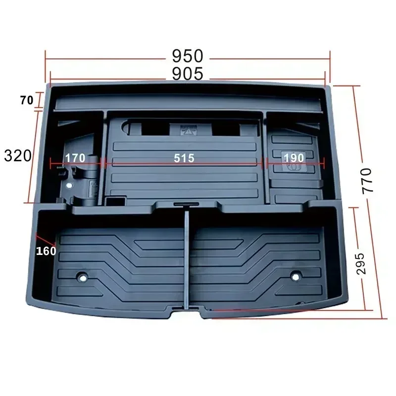 Trunk Organizer Box for BYD Song Plus DM-i 2021-2024 SUV Car Interior Storage Stowing Tidying Body Kit Interior Accessories