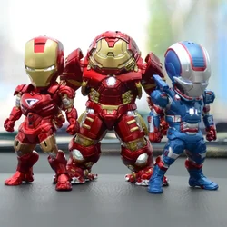 Iron Man Car Decoration Marvel's The Avengers Q Version Action Figures Movie & TV Finished Goods Model Doll Gifts