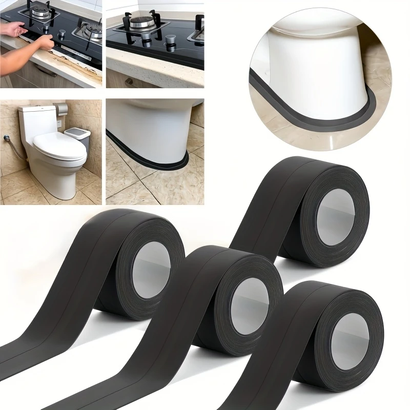 Waterproof Sealing Tape Strips PVC Self Adhesive Wall Sticker for Bathroom Shower Bath Seal Caulk Strip Kitchen Sink Mold Proof