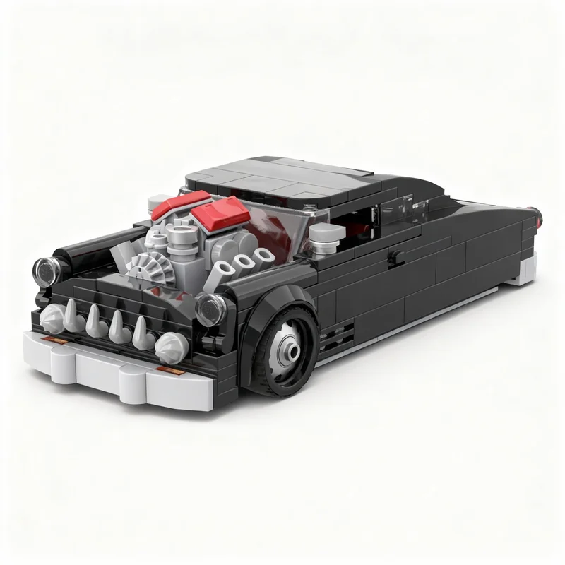 257PCS MOC City Champions Super Car Mercury Eight Lead Sled Model Technology DIY Creative Assembly Building Blocks Display Gift