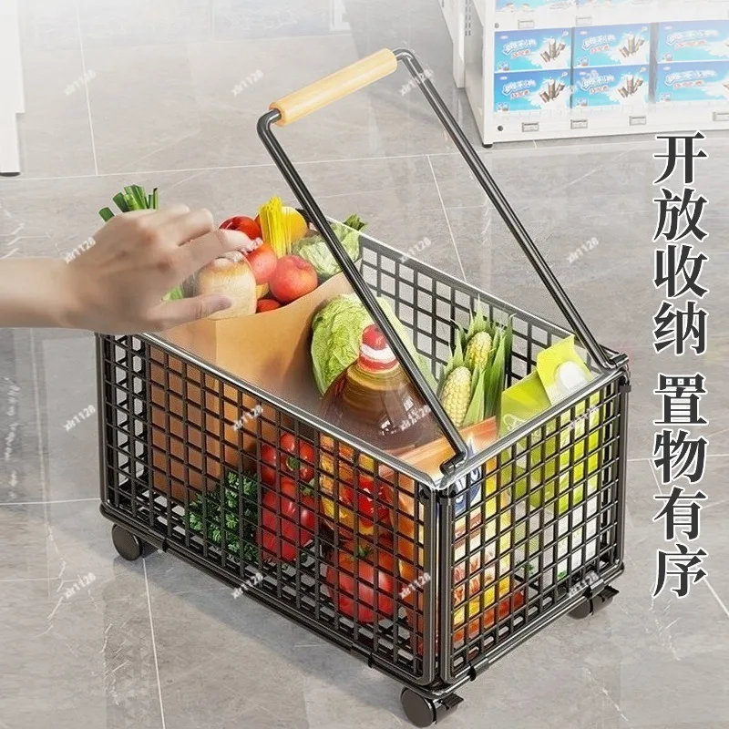Rolling Storage Crate, movable organizer bin for daily sundries, garments and bedroom arrangement