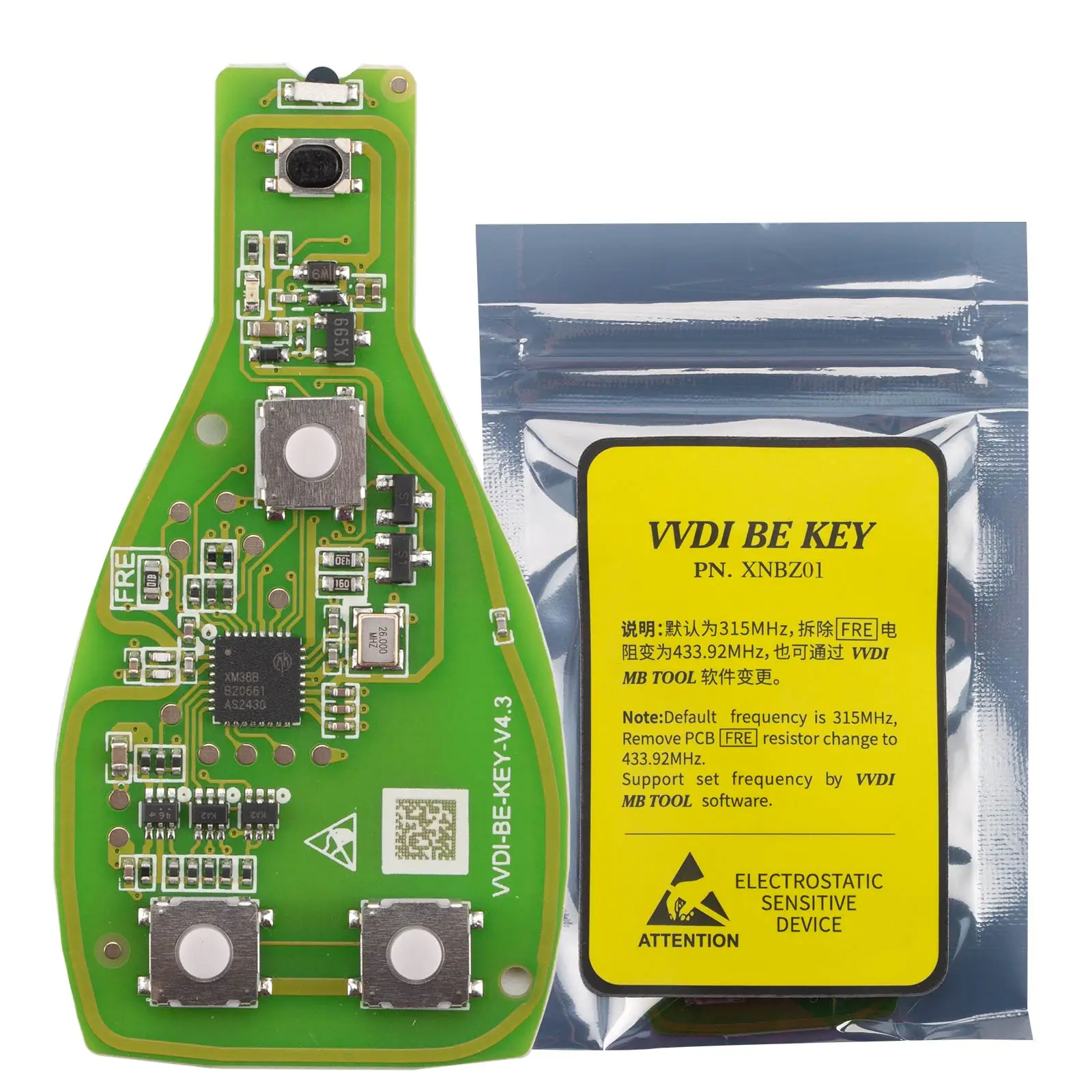 XHORSE VVDI BE Key Pro Improved Version for Benz Universal Key Get Free Token for VVDI MB Tool