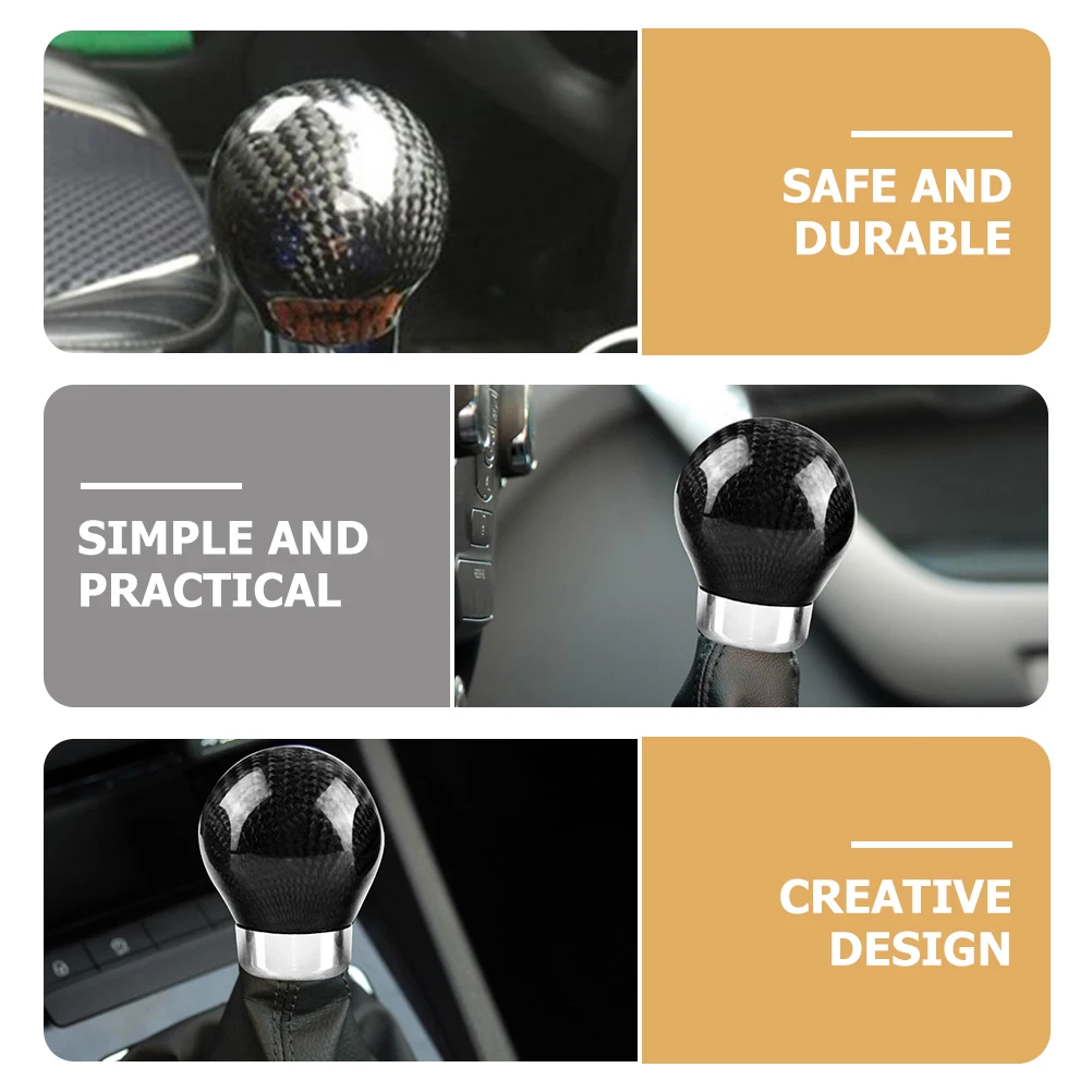 

Carbon Fiber Gear Shift Knob Premium Manual Shifter Replacement Smooth Ergonomic Universal Car Interior Accessory for Vehicle