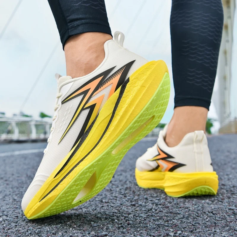 New Style Couples Running Shoes Breathable Popcorn Shoes Rebound Shock-Absorbant Jogging Sneakers Lightweight Outdoor Sneakers