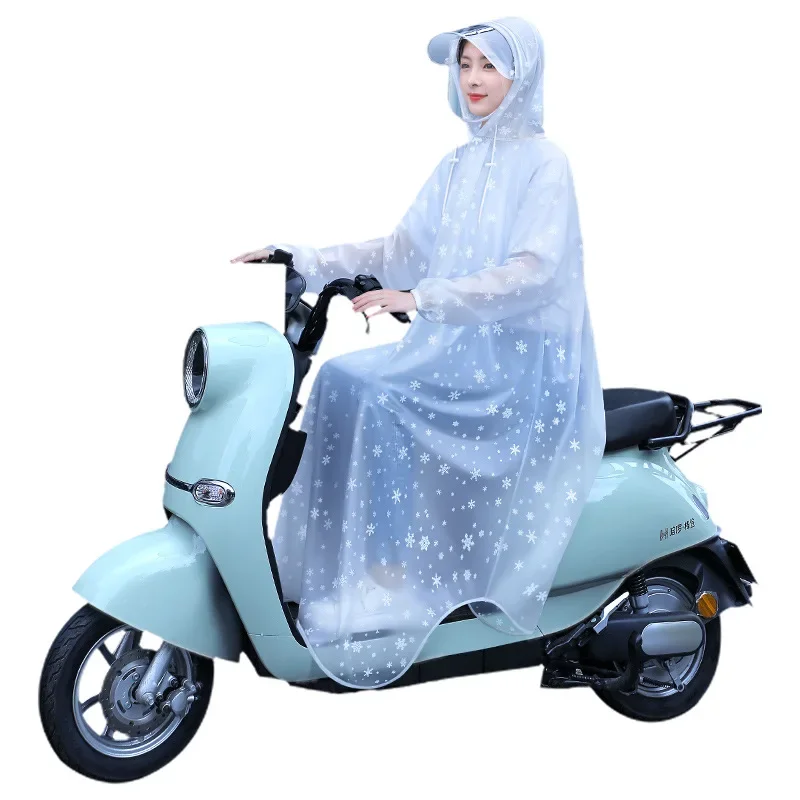 Raincoat Electric Vehicle Single Double Person Long Rainproof Riding Rainwear Poncho Women\'s Motorcycle Bicycle Poncho Jacket