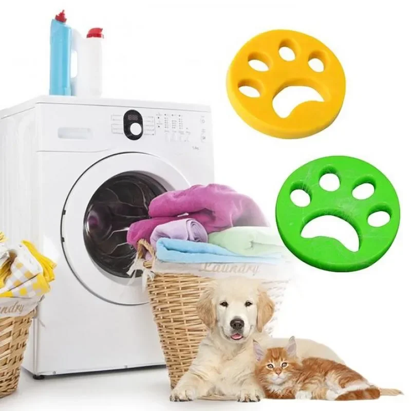 Reusable Pet Hair Brush Remover Animal Hair Catcher Brush Washing Machine Silicone Anti Plush Hair Washing Brush Cleaning Tool