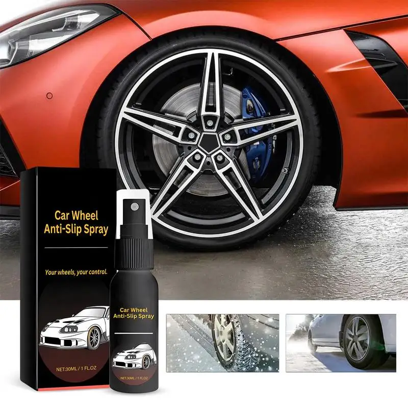 30ml Anti Slip Spray For Car Wheels Anti Skid Spray Cleaning Agent Tire Shine Gloss Car Wheel Care Maintenance Detailing Agent