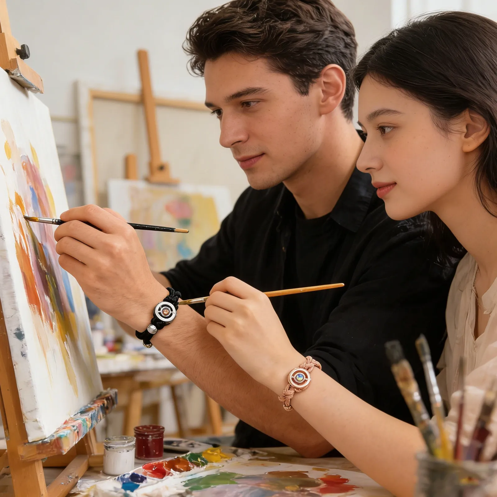 

Беспроводные сенсорные браслеты для пар: умные кольца для синхронизации пульса и романтического взаимодействия