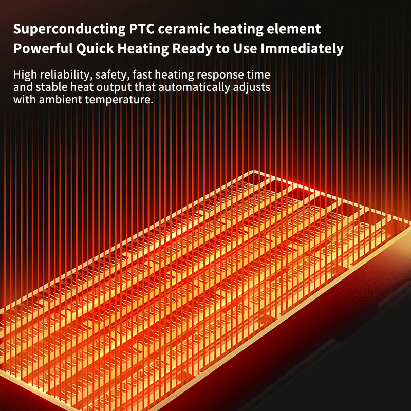 LOVFE مروحة مكيف الهواء المحمولة PTC تسخين وتبريد المساحة 2000 واط سخان حامل لغرفة النوم مع تأثير اللهب