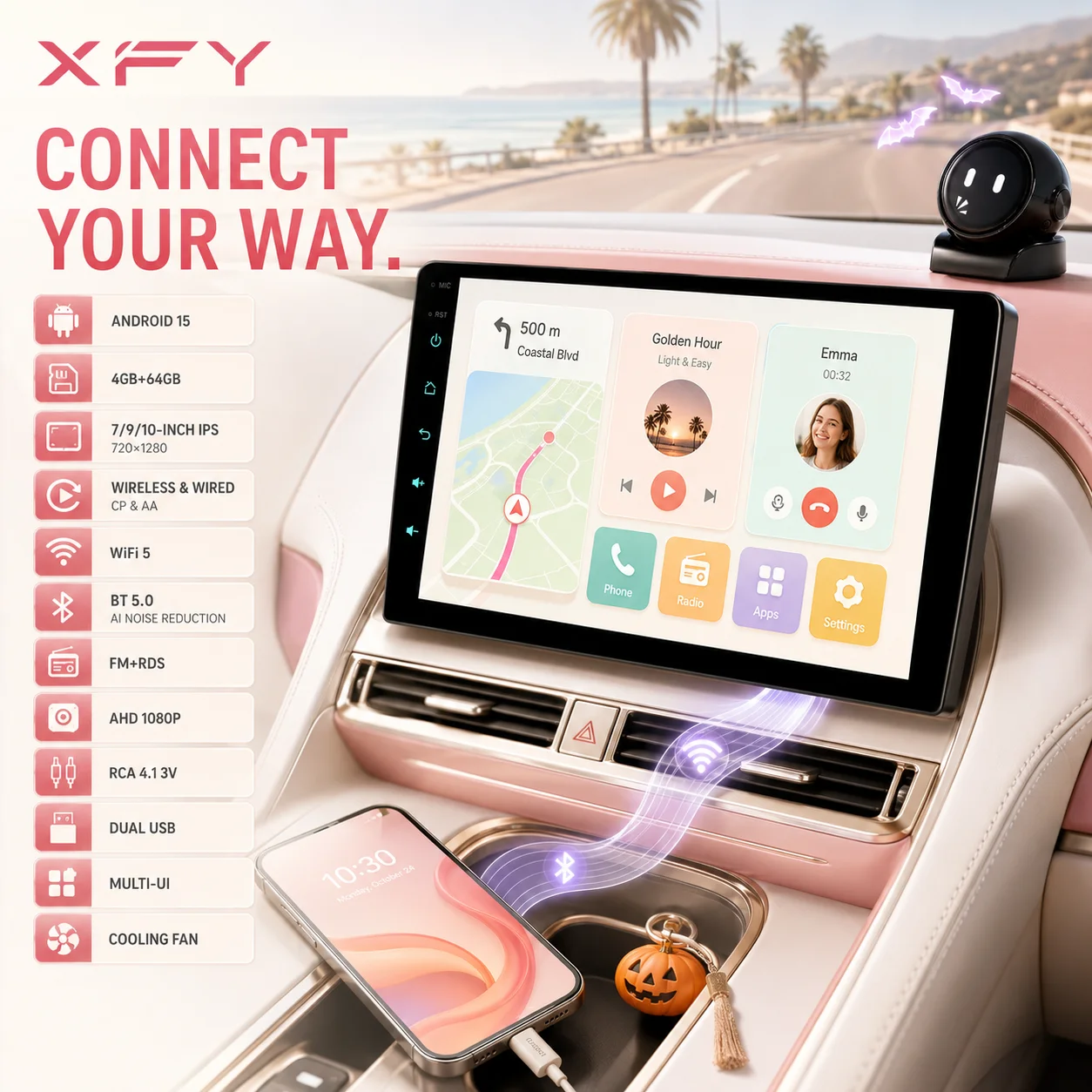 2 Din 7/9/10 Inch Universal car multimedia video player For Toyota Hyundai Kia Nissan Honda 2DIN Android GPS Carplay/Auto Radio