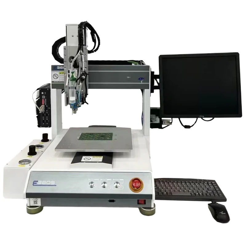 High Precision 3 Axis Desktop Ccd Visual Automatic Epoxy Resin Liquid Silicone Adhesive Glue Dispenser Dispensing Machine Robot