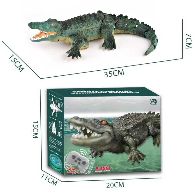 2.4G RC Crocodile 4CH Remote Control Waterproof Electric Simulation Interactive Shark Summer Children\'s Water Outdoor Toys Gifts