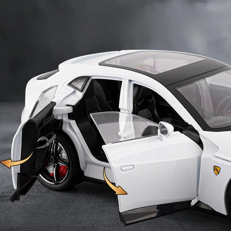1:22 Purosangue FUV سيارة رياضية فاخرة محاكاة سبيكة سيارة نموذج ثابت الديكور الصوت ضوء نموذج لعبة طفل الهدايا