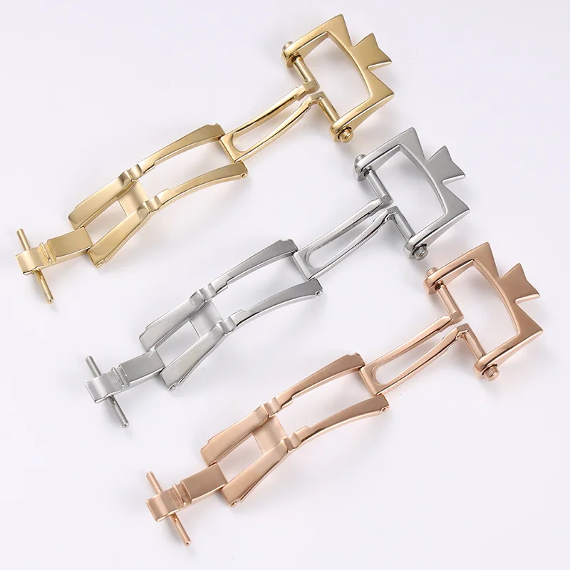 Watch Accessories for Vacheron Constantin Double Press Butterfly 316L Stainless Steel Folding Buckle 18mm 20mm