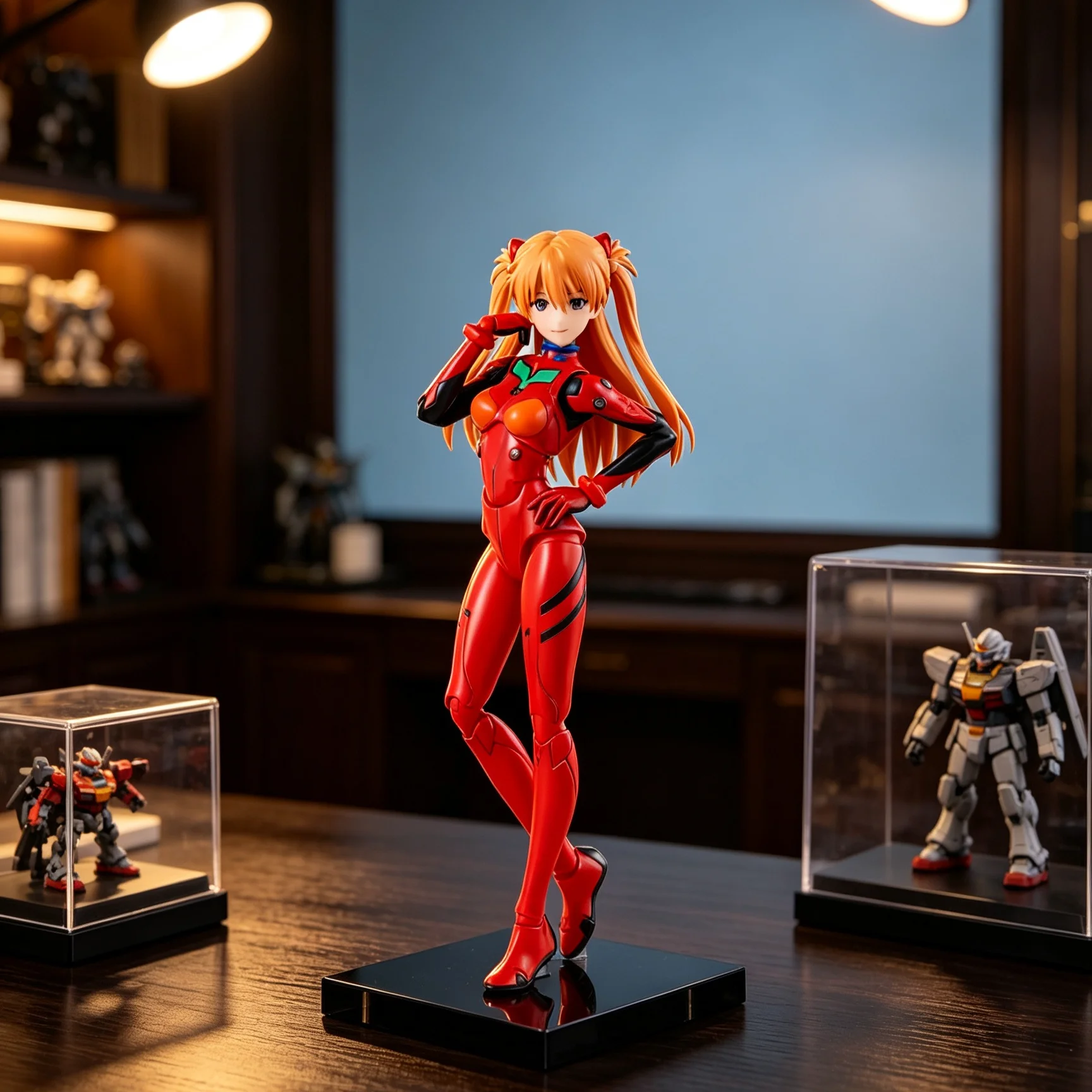 Bandai S.H.F Asuka Shikinami Langley Action Figure Neon Genesis Evangelion Eva Anime Figure Collectible Model Toy For Gift